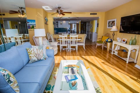 Living/Dining Area with Hardwood Floors Throughout