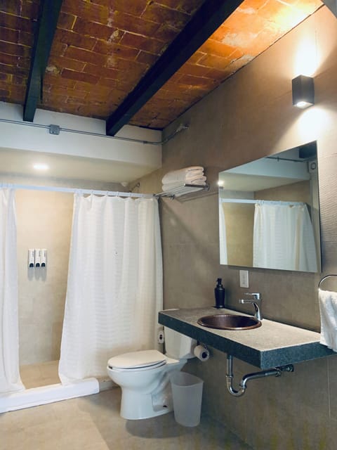 Executive Room, 1 Queen Bed | Bathroom | Shower, free toiletries, hair dryer, towels