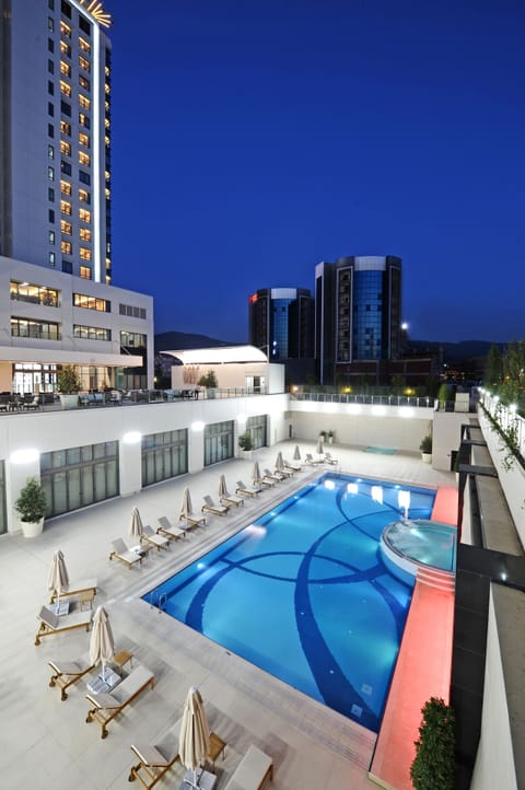2 indoor pools, pool umbrellas, sun loungers