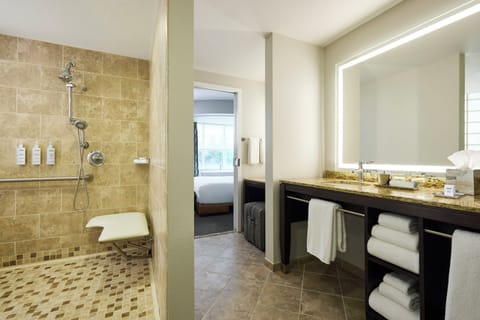 The Grand Den Mobility-Accessible Suite with Roll-In Shower | Accessible bathroom