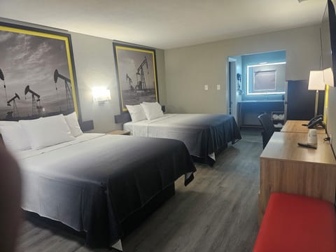 Room, 2 Queen Beds, Non Smoking | Desk, blackout drapes, iron/ironing board, WiFi (free)