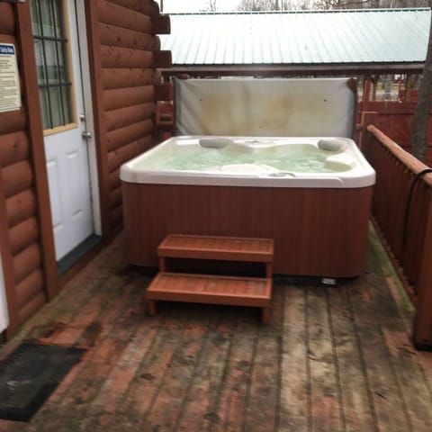 Private Hot tub on back porch