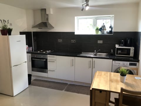 Comfort Apartment, 2 Bedrooms, Kitchen | Private kitchen | Full-size fridge, microwave, oven, stovetop