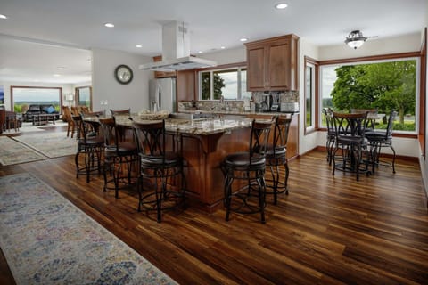 The range is wonderful, the island is HUGE, it’s open to the bar area - just perfect for a family gathering.  -Megan