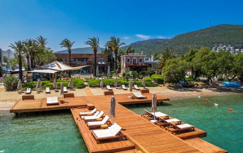 Private beach, free beach cabanas, sun loungers, beach umbrellas