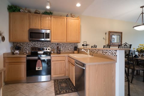 Kitchen with upgraded stainless steel appliances