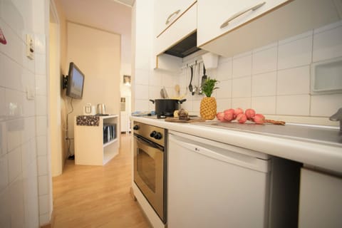 Family Apartment, Multiple Bedrooms, Lakeside (Riva Lago e Spiaggia Apartment) | Private kitchen | Fridge, microwave, oven, stovetop
