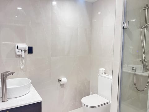 Business Room	 | Bathroom | Shower, free toiletries, hair dryer, towels