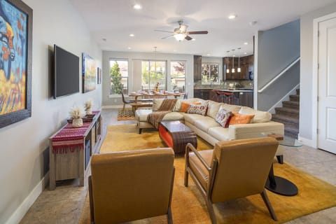 Family Room 55" TV, DVD Player, Cable, and Streaming Available.