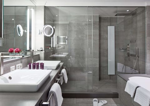 Deluxe Suite | Bathroom | Free toiletries, hair dryer, bathrobes, slippers