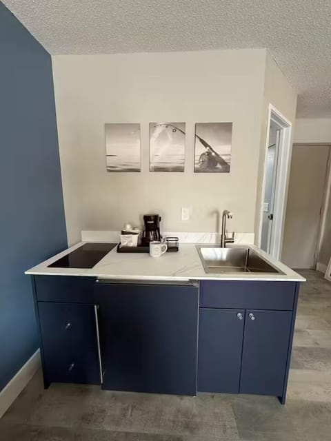 Clark Lake One-Bedroom with Kitchenette | Private kitchen | Mini-fridge, microwave, stovetop, coffee/tea maker