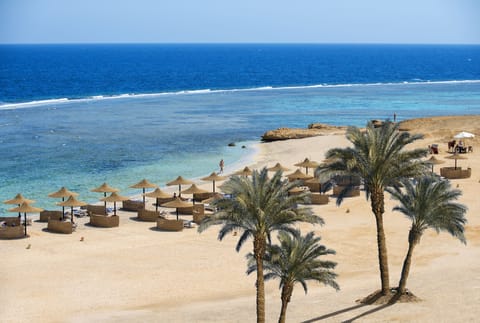 Private beach, snorkeling, beach volleyball, beach bar