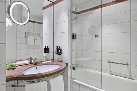 Eco-friendly toiletries, hair dryer, bathrobes, towels