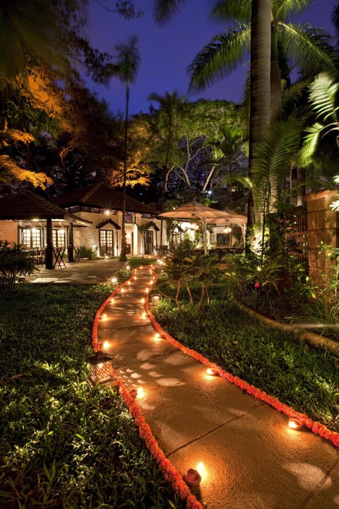 Outdoor banquet area