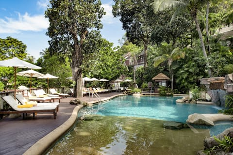 2 outdoor pools, open 8:00 AM to 7:00 PM, pool umbrellas, sun loungers