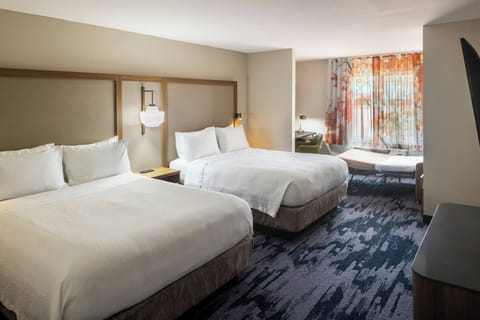 Suite, 2 Queen Beds | Premium bedding, desk, laptop workspace, blackout drapes