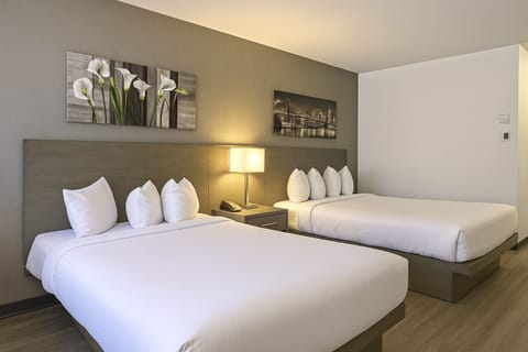 Standard Room, 2 Queen Beds, Mobility Accessible | Desk, blackout drapes, iron/ironing board, free WiFi