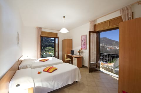 Desk, free WiFi, bed sheets