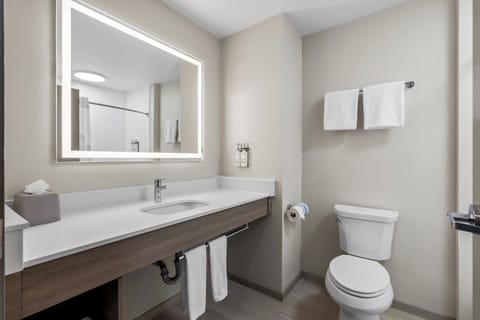 Suite, 2 Queen Beds | Bathroom | Combined shower/tub, free toiletries, hair dryer, towels