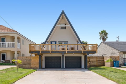 Front exterior of this fantastic private vacation rental property located 1/2 a block from the beach!