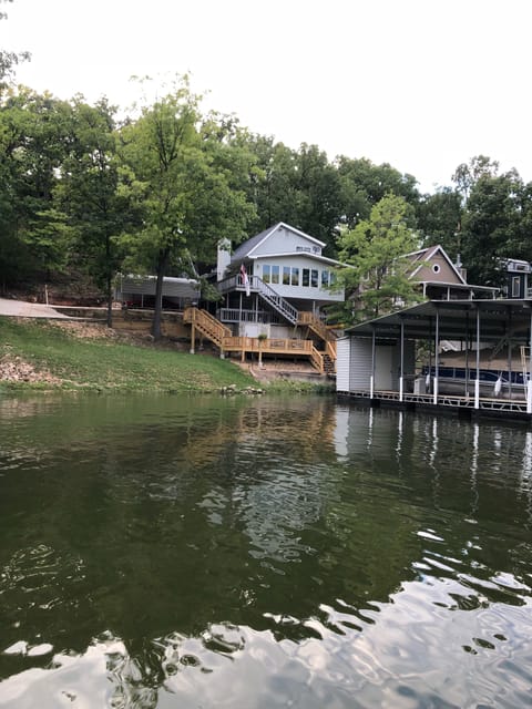 View of the house  and property from the water 