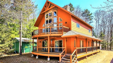 Front view of lake house