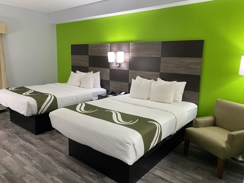 Standard Room, 2 Double Beds, Non Smoking | Pillowtop beds, desk, iron/ironing board, individually furnished