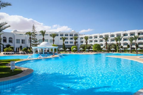 Indoor pool, outdoor pool, pool umbrellas, sun loungers