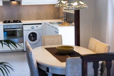 Dining area and kitchen