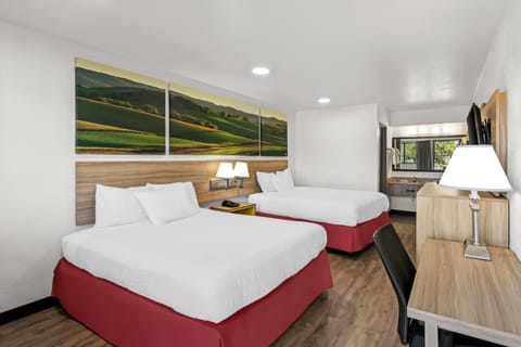 Room, 2 Queen Beds, Accessible, Non Smoking | Desk, blackout drapes, soundproofing, iron/ironing board