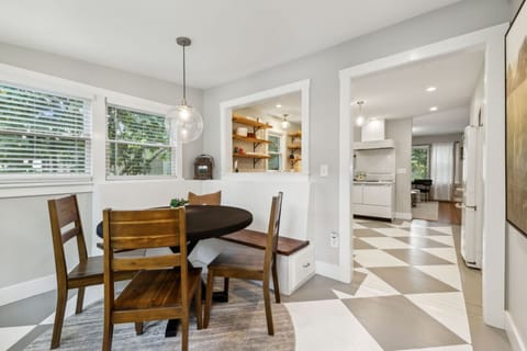The breakfast nook off of the kitchen.