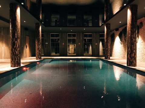 Indoor pool, open 7:00 AM to 10:00 PM, sun loungers