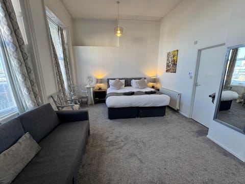 Gold Seaview Double + Sofa Bed | Individually decorated, individually furnished, iron/ironing board