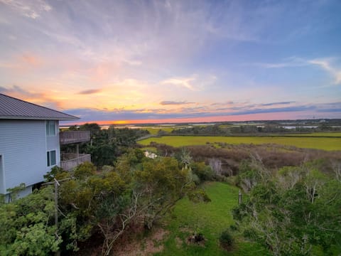 Captivating sunsets off the back deck every evening.