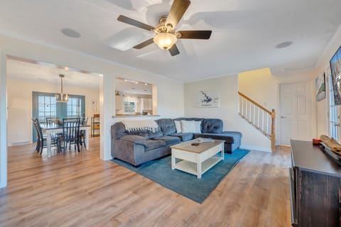 Main living room (one of three) That leads out to the deck and views of the lake