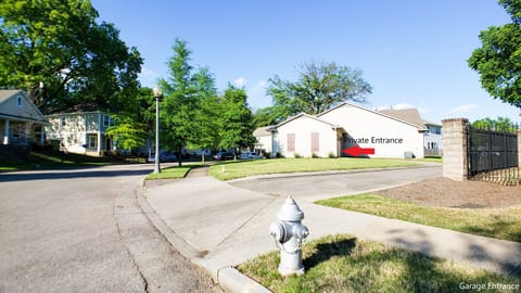 Private Garage Entrance.