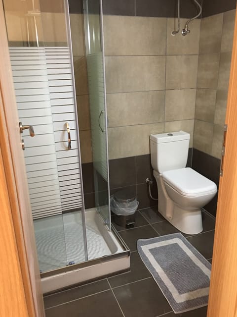 Twin Room | Bathroom | Shower, hair dryer, towels, toilet paper
