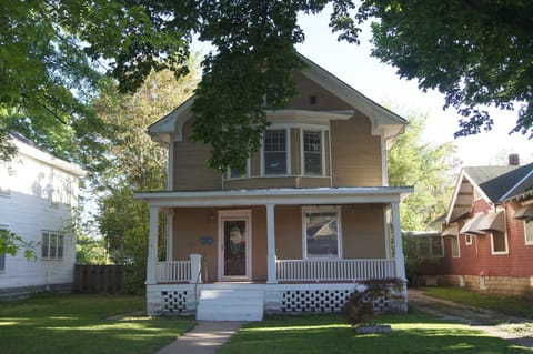 Historic home on brick paved street