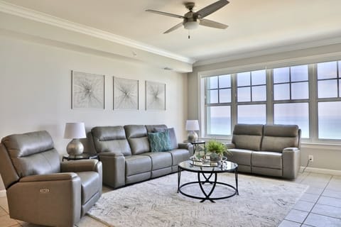 Gulf front living room.