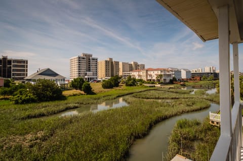 Enjoy your morning cup of coffee with this creek front view!