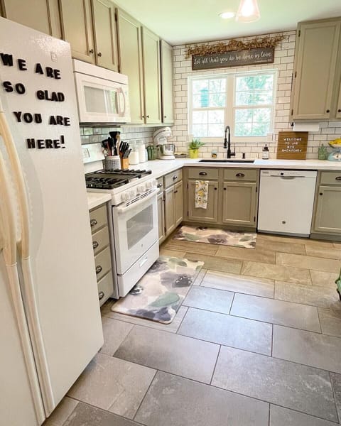 The kitchen is stocked with basic cooking supplies. (spices, flour, sugar, etc.)