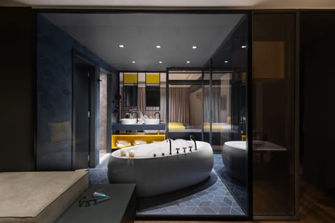 The Penthouse Suite | Bathroom | Designer toiletries, hair dryer, bathrobes, slippers