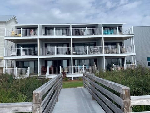 View from the walkover back to the building