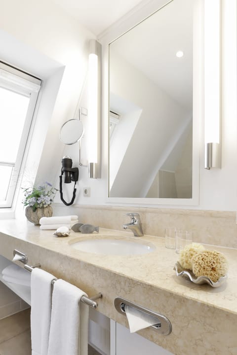 Free toiletries, hair dryer, bathrobes, slippers