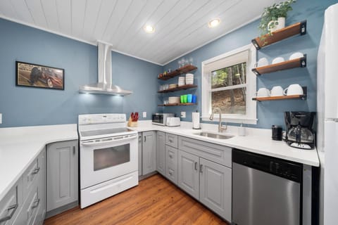 Kitchen includes, Dishwasher, Oven, Microwave, toaster and drip coffee maker.