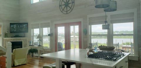 View from kitchen into living space