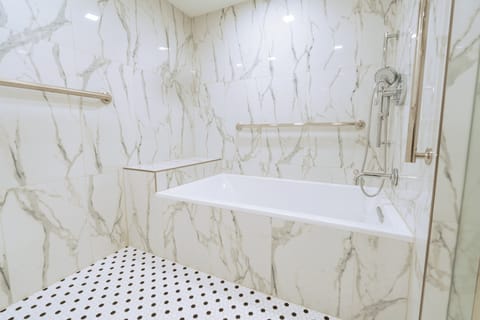 Free toiletries, hair dryer, towels, soap