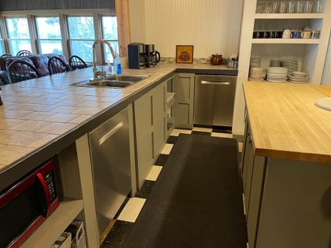 Two dishwashers make clean up easy.