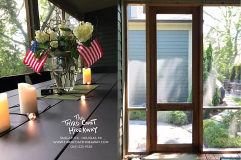 TCH Screened In Porch with 10' long (seats 10) Restoration Hardware table