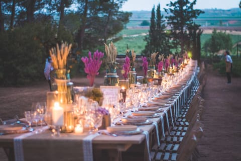 Outdoor banquet area